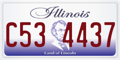 IL license plate C534437