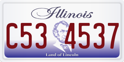 IL license plate C534537