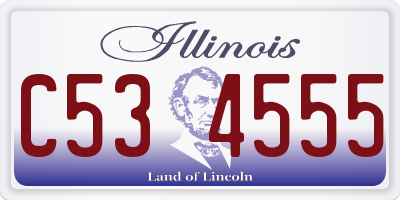 IL license plate C534555
