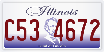IL license plate C534672