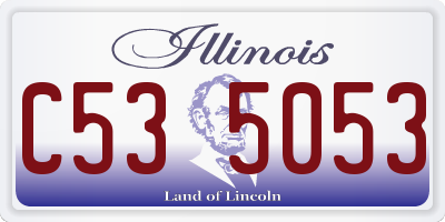 IL license plate C535053