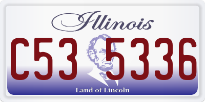 IL license plate C535336
