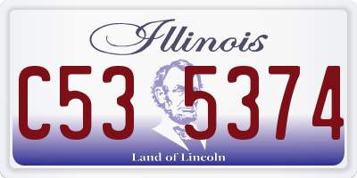 IL license plate C535374