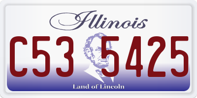 IL license plate C535425