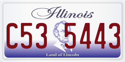 IL license plate C535443