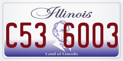 IL license plate C536003
