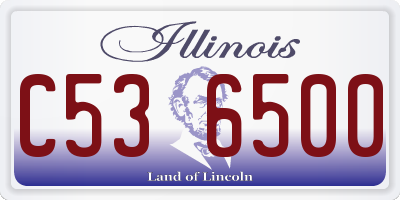 IL license plate C536500