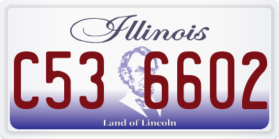 IL license plate C536602