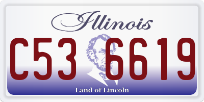 IL license plate C536619