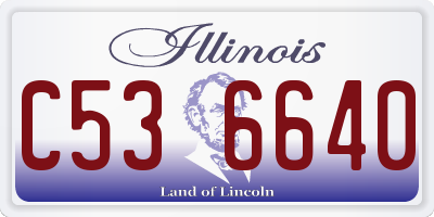 IL license plate C536640