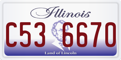 IL license plate C536670