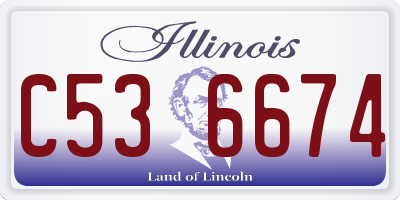 IL license plate C536674