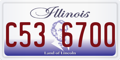 IL license plate C536700