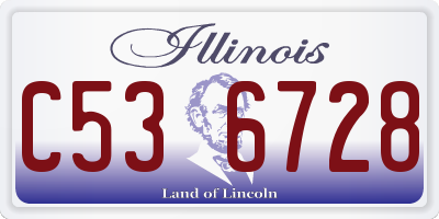 IL license plate C536728