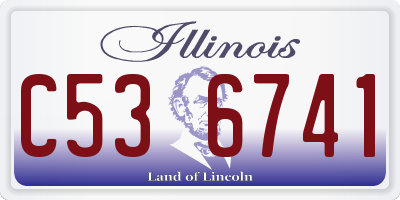 IL license plate C536741