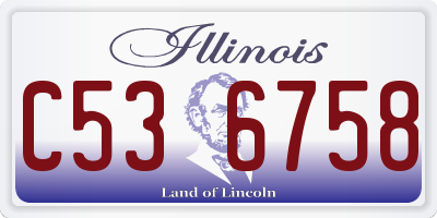 IL license plate C536758