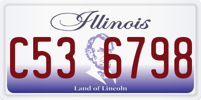 IL license plate C536798