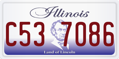 IL license plate C537086