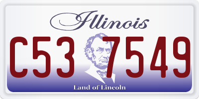 IL license plate C537549