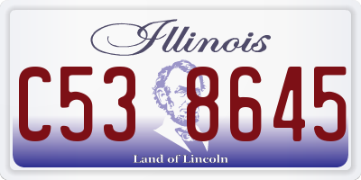 IL license plate C538645