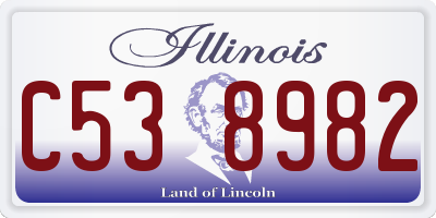 IL license plate C538982