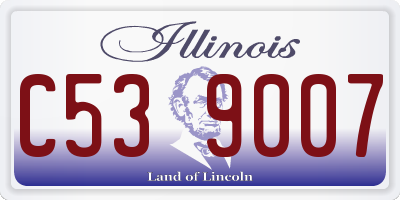 IL license plate C539007