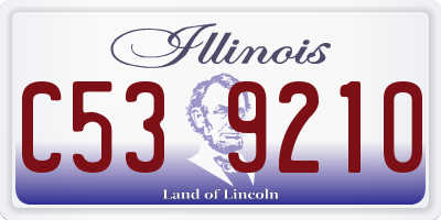 IL license plate C539210