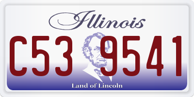 IL license plate C539541