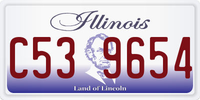 IL license plate C539654