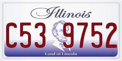 IL license plate C539752