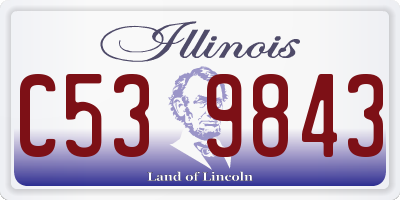 IL license plate C539843