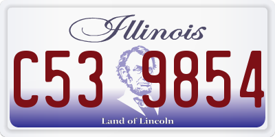 IL license plate C539854
