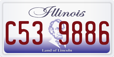 IL license plate C539886