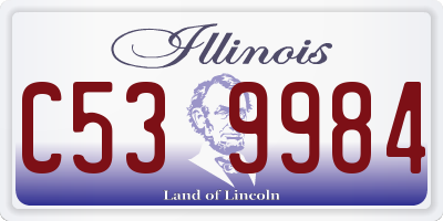 IL license plate C539984