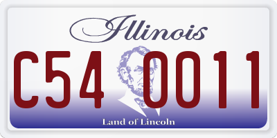 IL license plate C540011