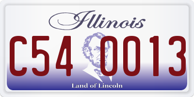 IL license plate C540013