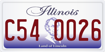 IL license plate C540026