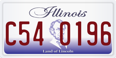 IL license plate C540196