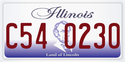 IL license plate C540230