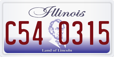 IL license plate C540315