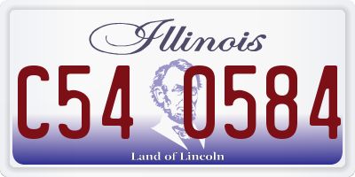 IL license plate C540584
