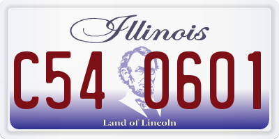 IL license plate C540601