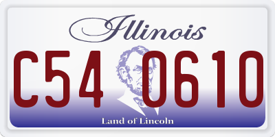 IL license plate C540610