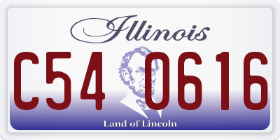 IL license plate C540616