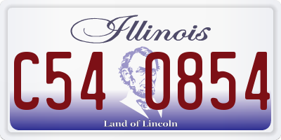 IL license plate C540854