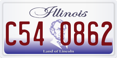 IL license plate C540862