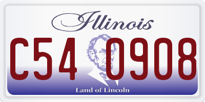 IL license plate C540908