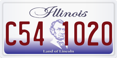 IL license plate C541020