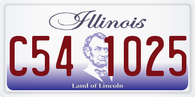 IL license plate C541025
