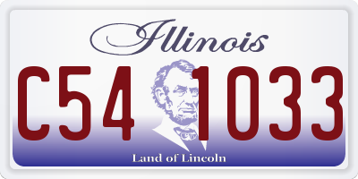IL license plate C541033